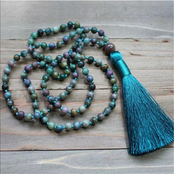 Rare colored Apatite meditation mala necklace✨ - Picture 9 of 11
